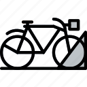 bicycle, building, city, cityscape, parking 