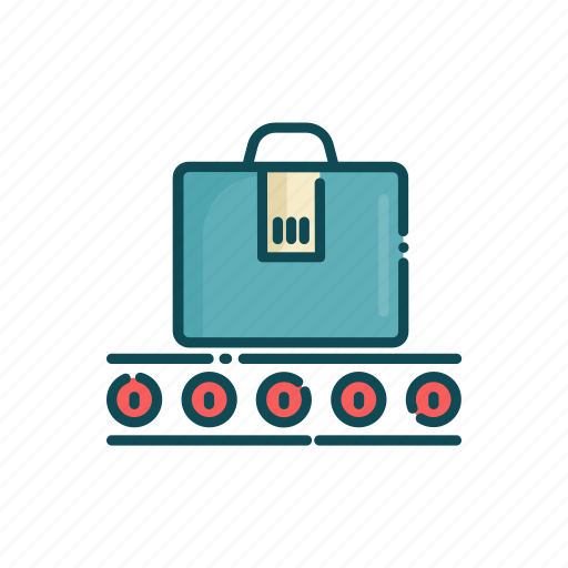 Aviation, baggage, civil, conveyor, line, luggage, thin icon - Download on Iconfinder