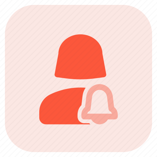 Single, woman, user, alarm icon - Download on Iconfinder
