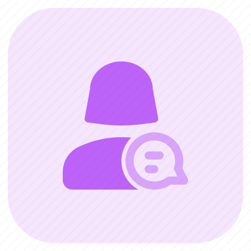 Single, woman, user, chat icon - Download on Iconfinder