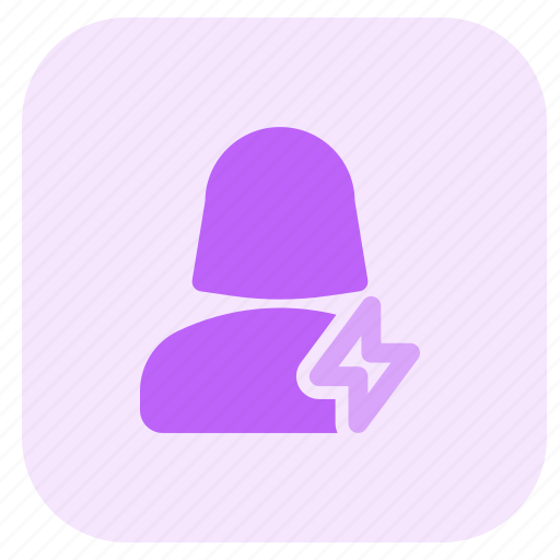 Single, woman, user, flash icon - Download on Iconfinder