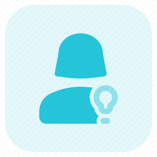 Single, woman, user, idea icon - Download on Iconfinder