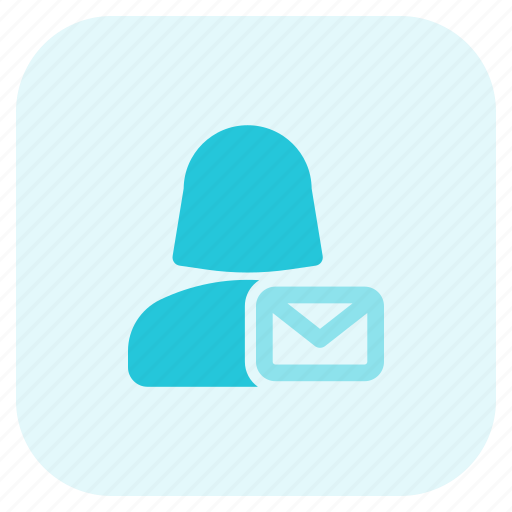 Single, woman, user, mail icon - Download on Iconfinder