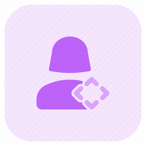 Single, woman, user, move icon - Download on Iconfinder