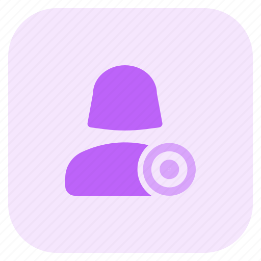 Single, woman, user, record icon - Download on Iconfinder