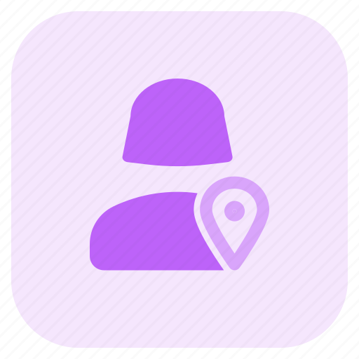 Single, women, user, location, pin icon - Download on Iconfinder
