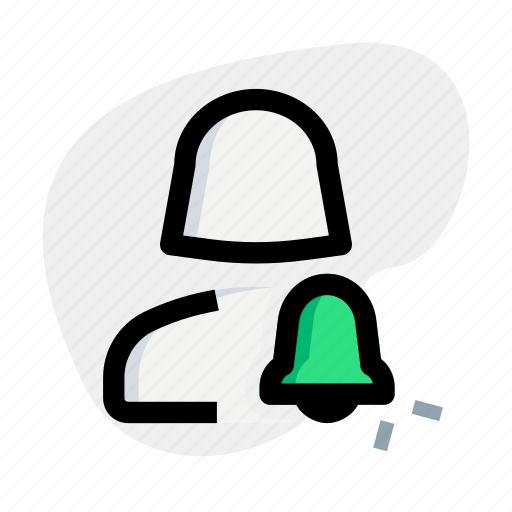 Single, woman, user, alarm, bell icon - Download on Iconfinder