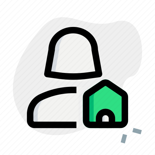 Single, woman, user, home icon - Download on Iconfinder