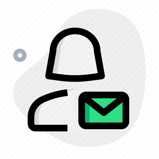 Single, woman, user, mail icon - Download on Iconfinder