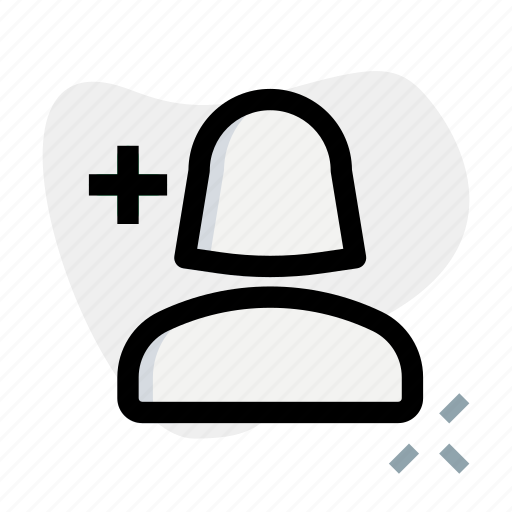 Single, woman, user, plus, add icon - Download on Iconfinder