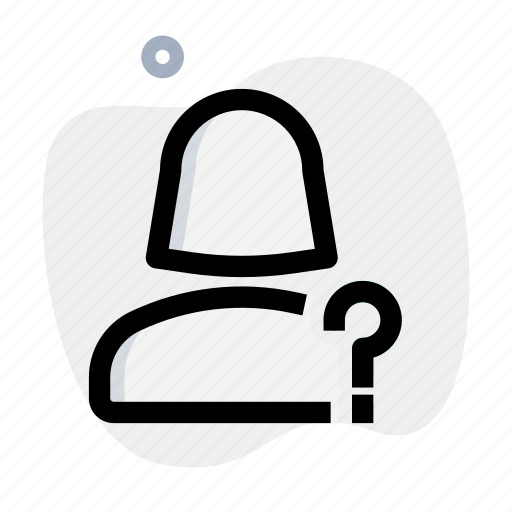 Single, woman, user, question mark icon - Download on Iconfinder