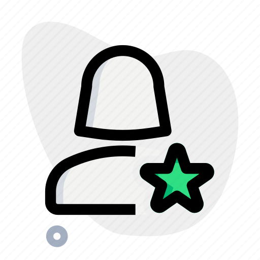 Single, woman, user, star icon - Download on Iconfinder