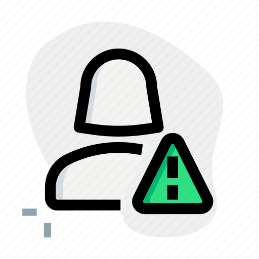 Single, woman, user, warning icon - Download on Iconfinder