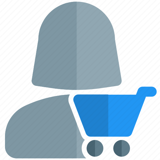 Single, woman, user, cart icon - Download on Iconfinder