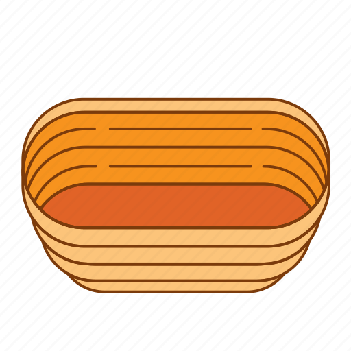 Sourdough, bread, proofing, oval, basket icon - Download on Iconfinder