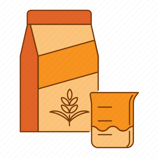 Wheat, flour, water, beaker, ingredient, dough icon - Download on Iconfinder