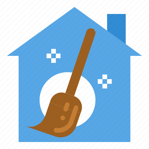 Broom, clean, cleaning, home, house, maid, service icon - Download on Iconfinder