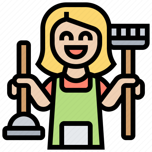 Cleaning, housekeeper, hygiene, maid, service icon - Download on Iconfinder