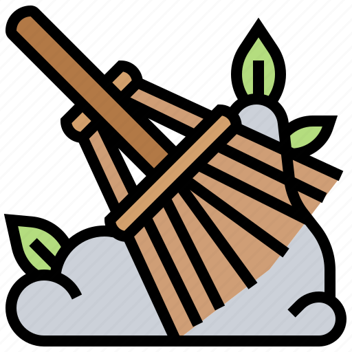 Cleaning, garden, leaves, rake, sweeping icon - Download on Iconfinder
