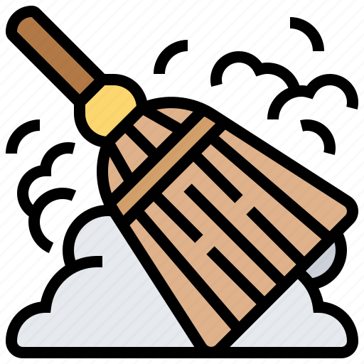 Broomstick, cleaning, dust, housework, sweep icon - Download on Iconfinder