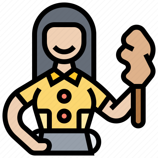Cleaning, housekeeper, maid, service, uniform icon - Download on Iconfinder