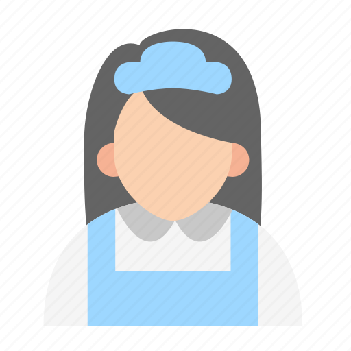 Cleaning, housekeeping, hotel, maid, servant, woman, occupation icon - Download on Iconfinder
