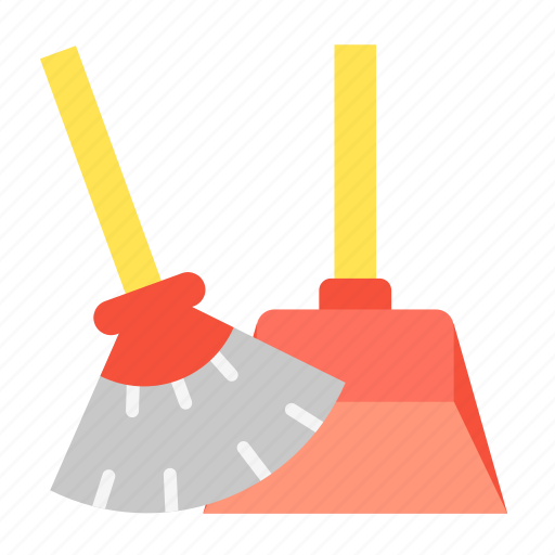 Broom, dust, dustpan, sweep, cleaning, floor, brush icon - Download on Iconfinder