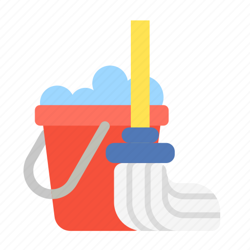 Clean, cleaning, household, mop, mopping, floor, bucket icon - Download on Iconfinder