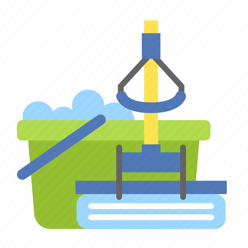 Bucket, cleaning, clean, floor, mop, mopping, water icon - Download on Iconfinder