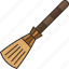 broom, coconut, sweeping, floor, outdoor 
