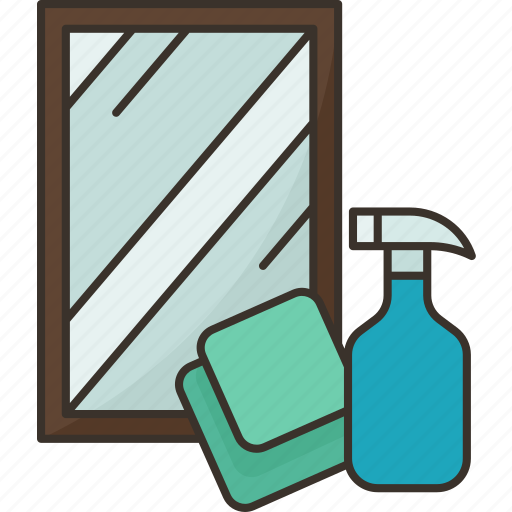 Clean, spray, window, mirror, wipe icon - Download on Iconfinder