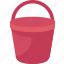 bucket, water, container, housework, household 