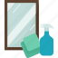 clean, spray, window, mirror, wipe 