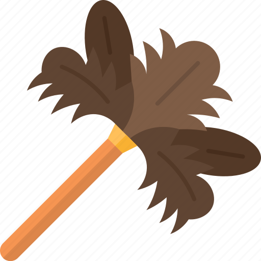 Duster, feather, clean, housework, domestic icon - Download on Iconfinder