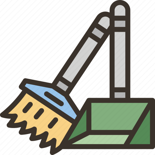 Broom, dustpan, floor, hygiene, domestic icon - Download on Iconfinder