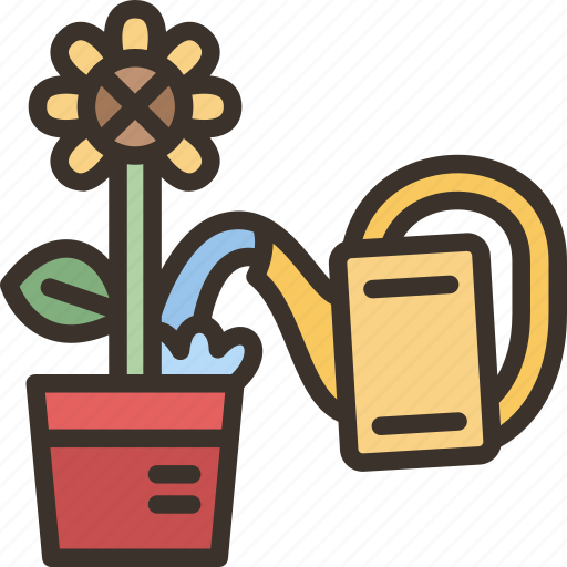 Plant, flower, pot, watering, gardening icon - Download on Iconfinder