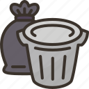 trash, waste, basket, empty, hygiene