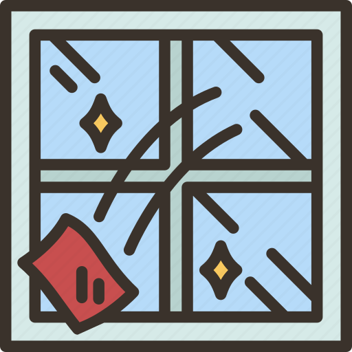 Window, glass, wiping, room, housework icon - Download on Iconfinder