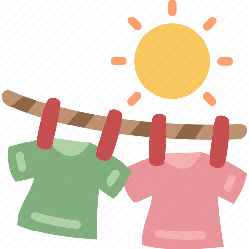 Dry, clothes, laundry, outdoor, sunlight icon - Download on Iconfinder