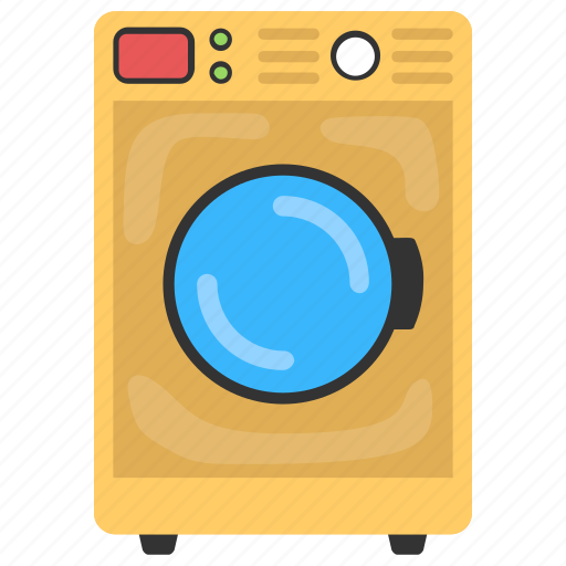 Automatic machine, dryer, front loading, washer, washing machine icon - Download on Iconfinder