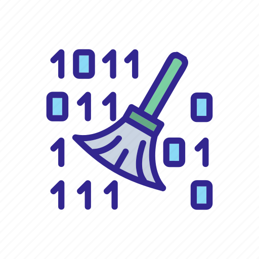 App, application, binary, broom, cleaning, rocket, screen icon - Download on Iconfinder
