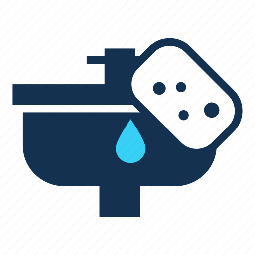 Bathroom, clean, cleaning, faucet, sink, sponge, tap icon - Download on Iconfinder