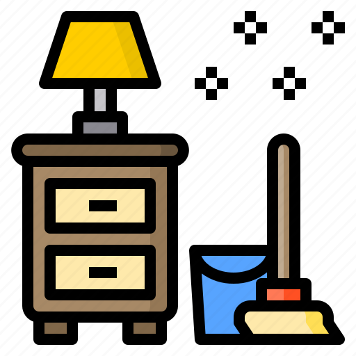 Cabinets, clean, lamp, mop, pail icon - Download on Iconfinder