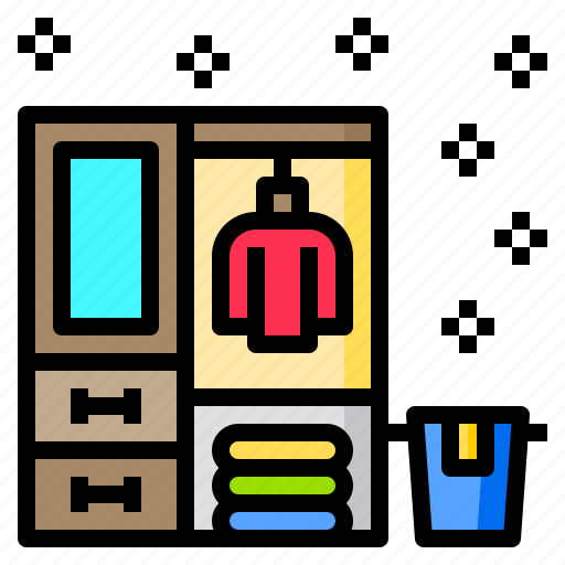 Clean, cloth, clothes, pail, wardrobe icon - Download on Iconfinder