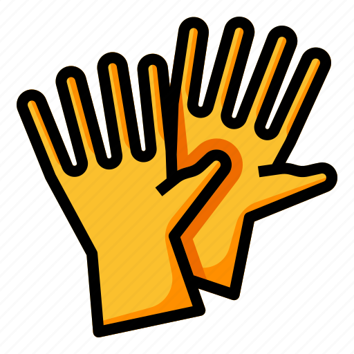 Rubber, gloves, clean, hygiene, cleaning, housework, household icon - Download on Iconfinder