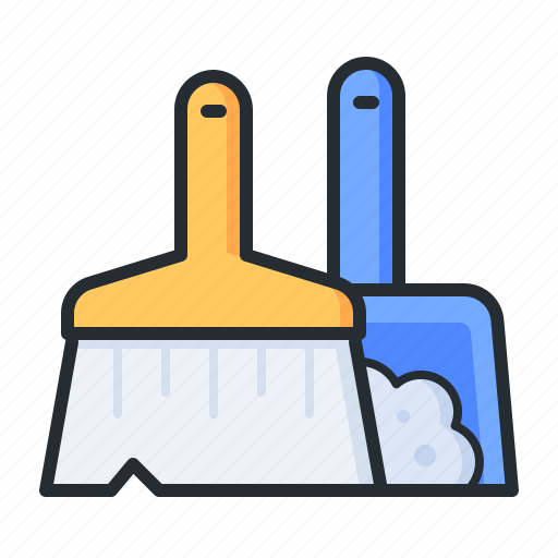 Brush, cleaning, dust, scoop icon - Download on Iconfinder