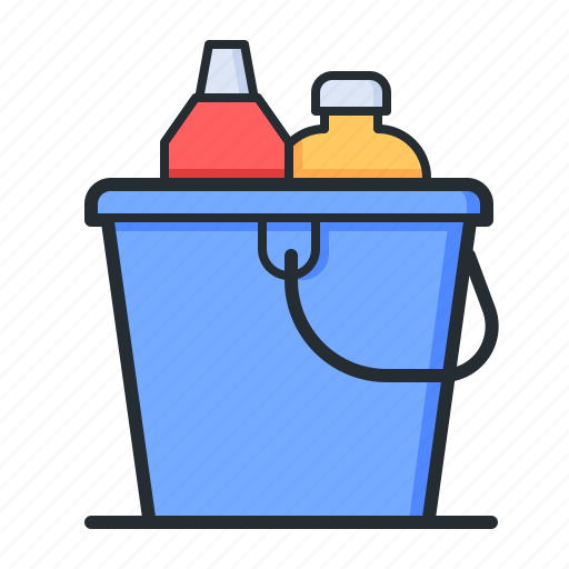 Bucket, cleaning, products, housekeeping icon - Download on Iconfinder