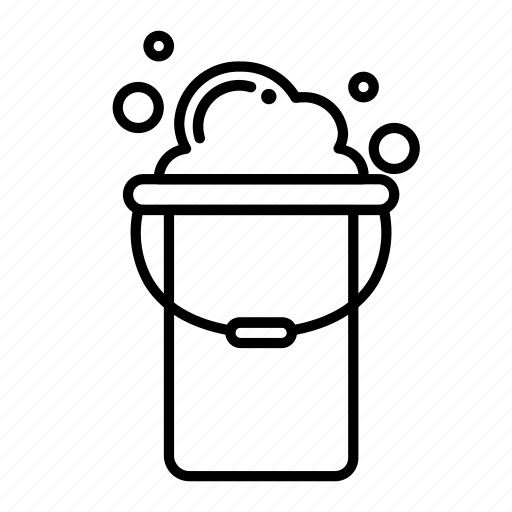 Bucket, with, soap, clean, water, washing icon - Download on Iconfinder