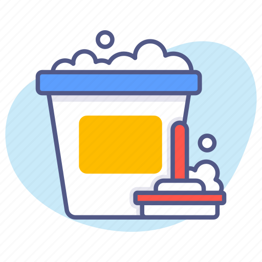 Cleaning bucket, cleaning mop, cleaning, housekeeping, washing, cleaner, brush icon - Download on Iconfinder
