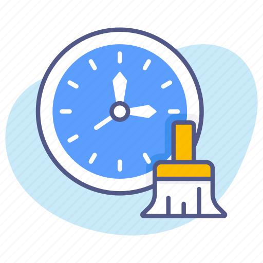 Clock, stopwatch, cleaning time, deadline, schedule, cleaning, wash icon - Download on Iconfinder